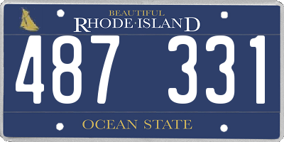 RI license plate 487331