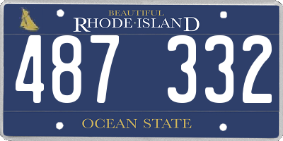 RI license plate 487332