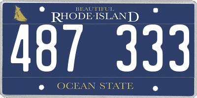 RI license plate 487333