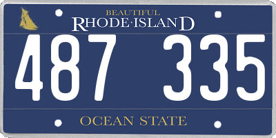 RI license plate 487335