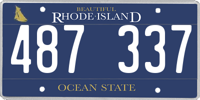 RI license plate 487337