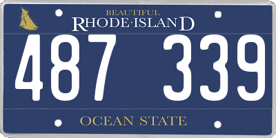 RI license plate 487339