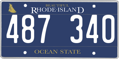 RI license plate 487340