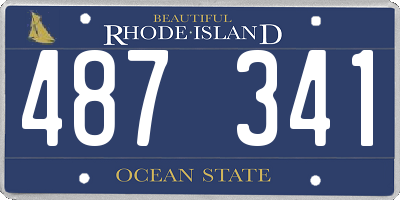 RI license plate 487341