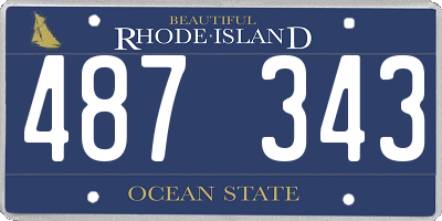 RI license plate 487343