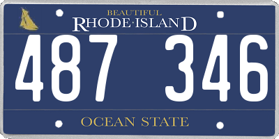 RI license plate 487346