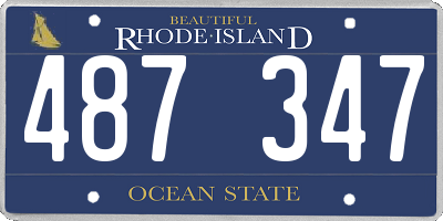 RI license plate 487347