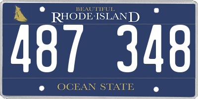 RI license plate 487348