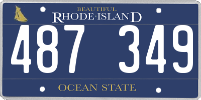 RI license plate 487349