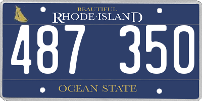 RI license plate 487350
