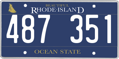 RI license plate 487351