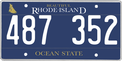 RI license plate 487352