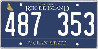 RI license plate 487353