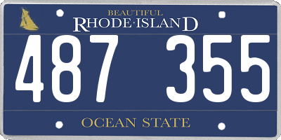 RI license plate 487355