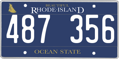 RI license plate 487356