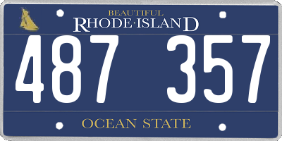 RI license plate 487357