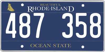 RI license plate 487358