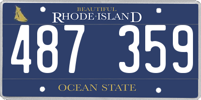 RI license plate 487359