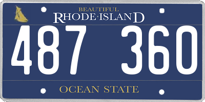 RI license plate 487360