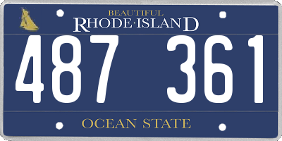 RI license plate 487361