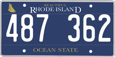RI license plate 487362