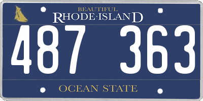 RI license plate 487363