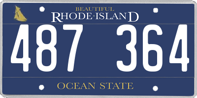 RI license plate 487364