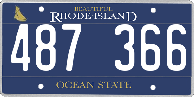 RI license plate 487366