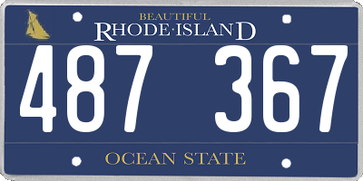 RI license plate 487367