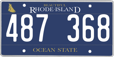 RI license plate 487368