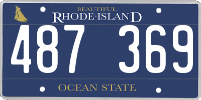 RI license plate 487369