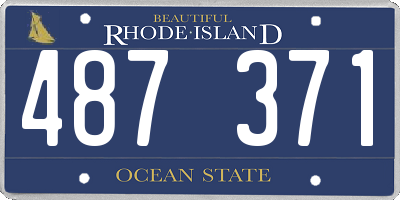 RI license plate 487371