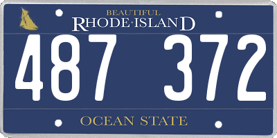RI license plate 487372