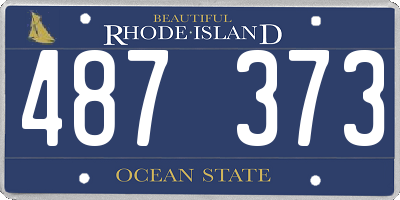 RI license plate 487373