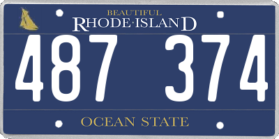 RI license plate 487374