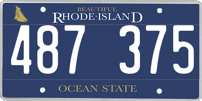 RI license plate 487375