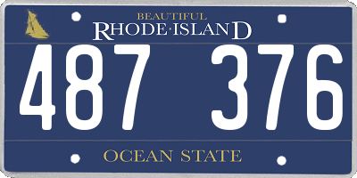RI license plate 487376