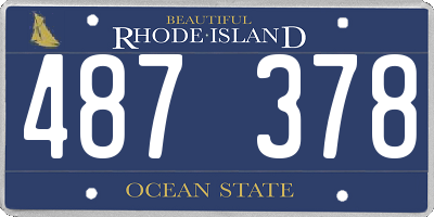 RI license plate 487378