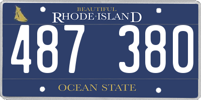 RI license plate 487380