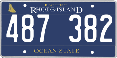 RI license plate 487382