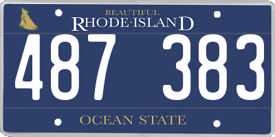 RI license plate 487383