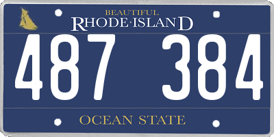 RI license plate 487384