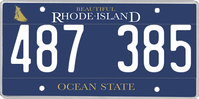 RI license plate 487385