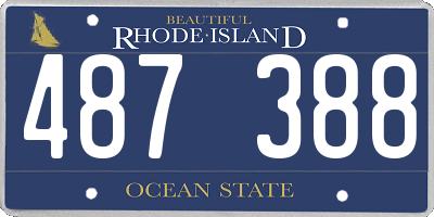 RI license plate 487388