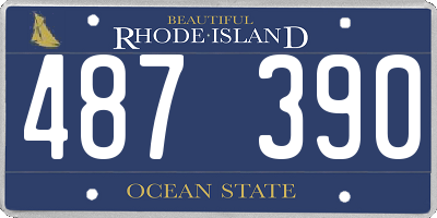 RI license plate 487390