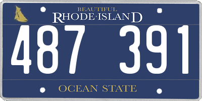 RI license plate 487391