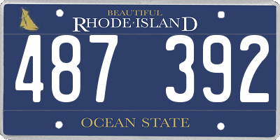 RI license plate 487392