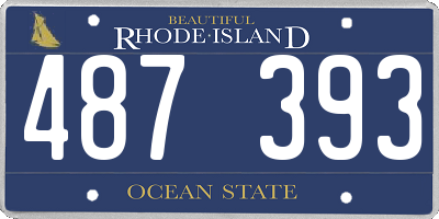 RI license plate 487393