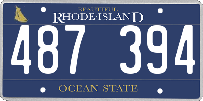 RI license plate 487394