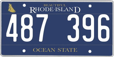 RI license plate 487396